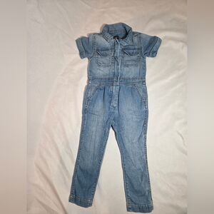 GAP Denim Girls Classic Jumpsuit Overalls Zip Up Size 4 years